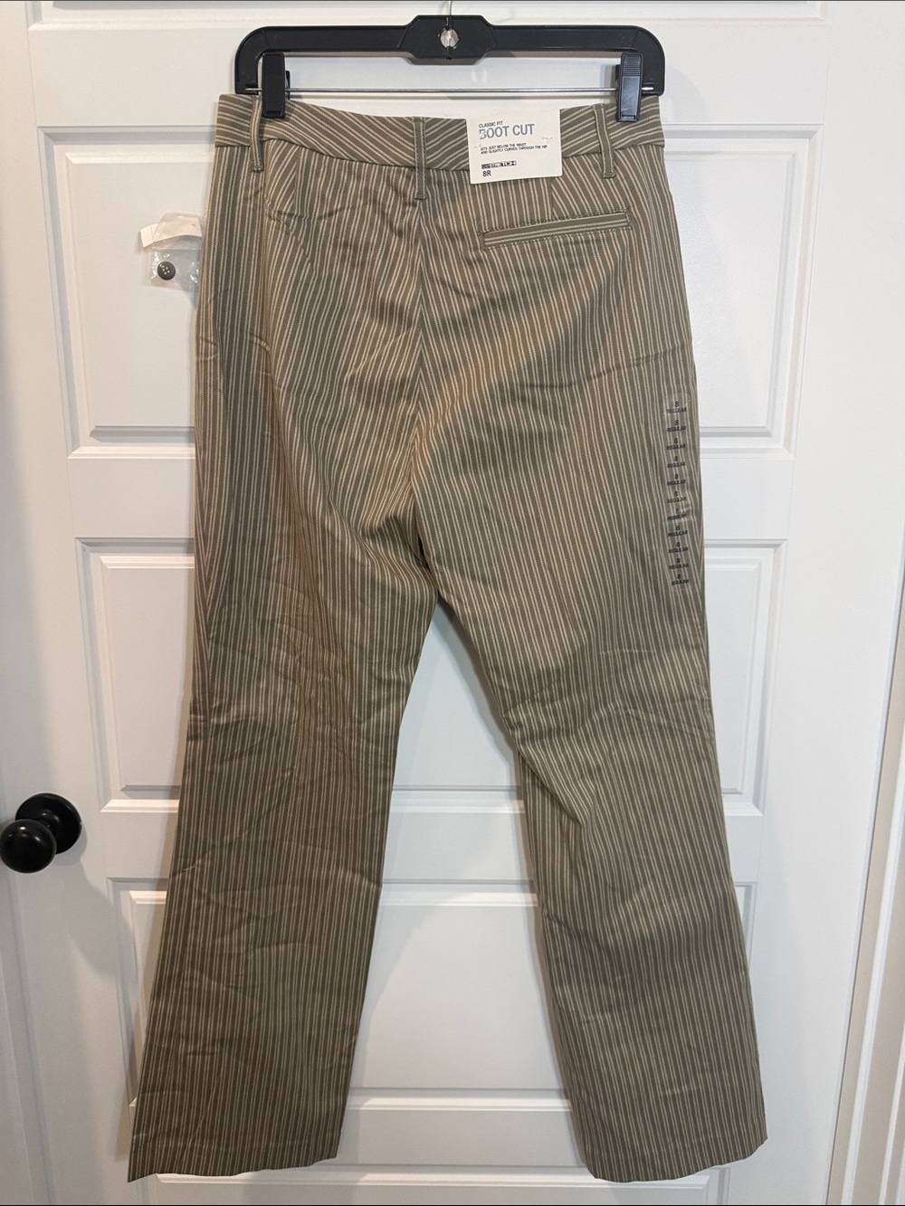 GAP Women’s Classic Fit Stretch Bootcut Striped Chino Pants Tan Size 8 NWT - Picture 4 of 6